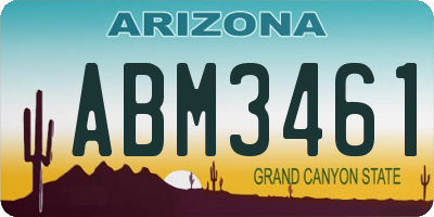 AZ license plate ABM3461