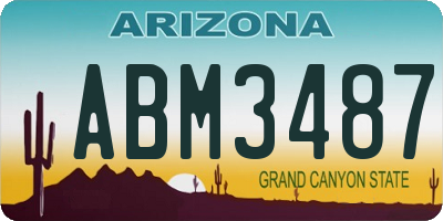 AZ license plate ABM3487