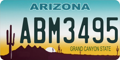 AZ license plate ABM3495