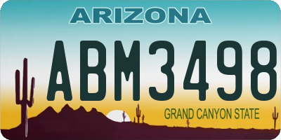 AZ license plate ABM3498