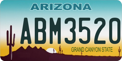 AZ license plate ABM3520