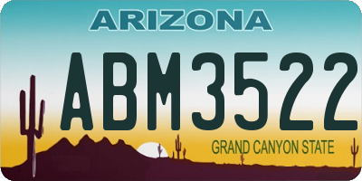 AZ license plate ABM3522