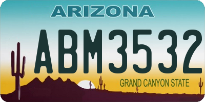 AZ license plate ABM3532