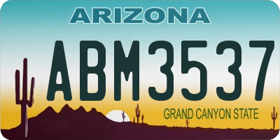 AZ license plate ABM3537