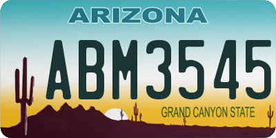 AZ license plate ABM3545