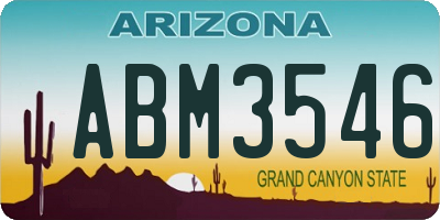 AZ license plate ABM3546