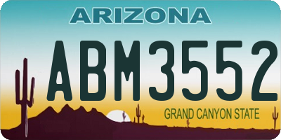 AZ license plate ABM3552