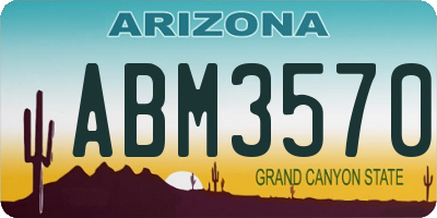 AZ license plate ABM3570