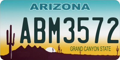 AZ license plate ABM3572