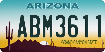 AZ license plate ABM3611