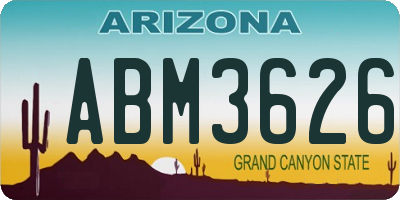 AZ license plate ABM3626