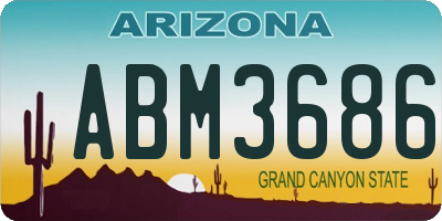 AZ license plate ABM3686