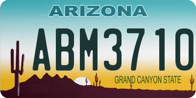 AZ license plate ABM3710