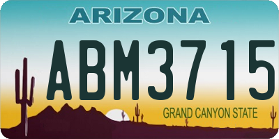 AZ license plate ABM3715