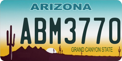AZ license plate ABM3770