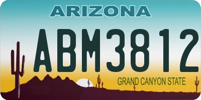 AZ license plate ABM3812