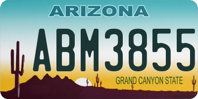 AZ license plate ABM3855