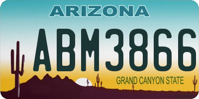 AZ license plate ABM3866