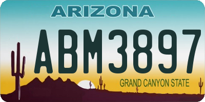 AZ license plate ABM3897