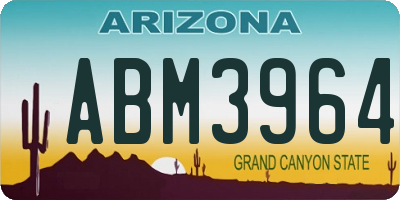 AZ license plate ABM3964
