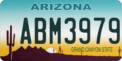 AZ license plate ABM3979