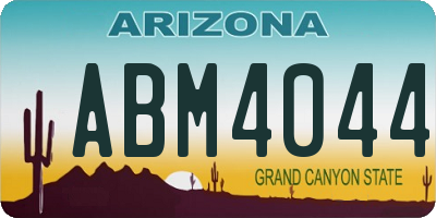 AZ license plate ABM4044