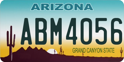 AZ license plate ABM4056