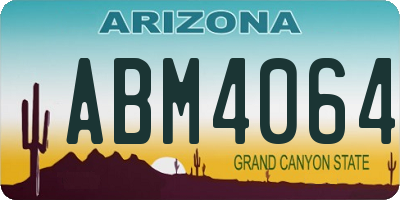 AZ license plate ABM4064