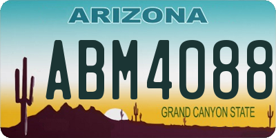 AZ license plate ABM4088
