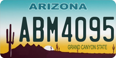AZ license plate ABM4095