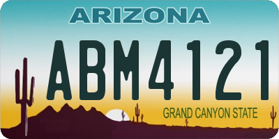 AZ license plate ABM4121