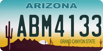 AZ license plate ABM4133