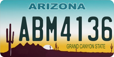 AZ license plate ABM4136
