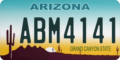 AZ license plate ABM4141
