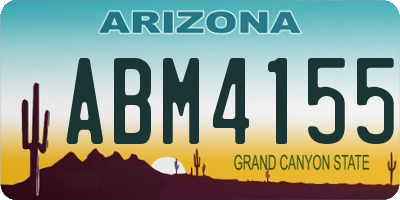 AZ license plate ABM4155