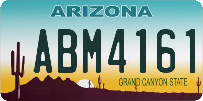 AZ license plate ABM4161