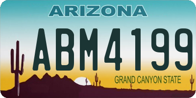 AZ license plate ABM4199