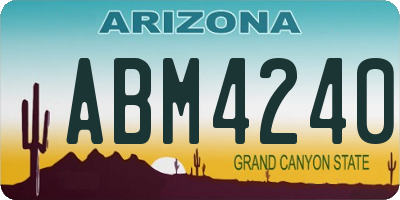 AZ license plate ABM4240