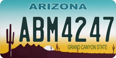 AZ license plate ABM4247