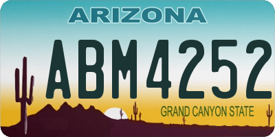 AZ license plate ABM4252