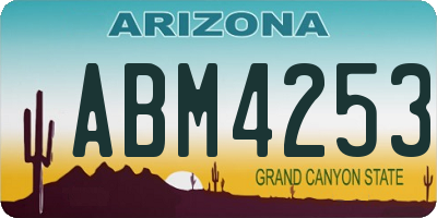 AZ license plate ABM4253