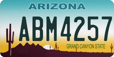 AZ license plate ABM4257