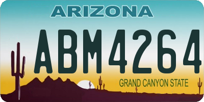 AZ license plate ABM4264