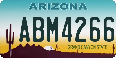 AZ license plate ABM4266