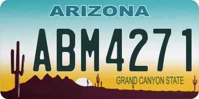 AZ license plate ABM4271