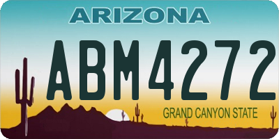 AZ license plate ABM4272