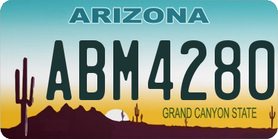 AZ license plate ABM4280