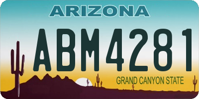 AZ license plate ABM4281