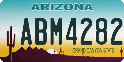 AZ license plate ABM4282