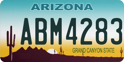 AZ license plate ABM4283